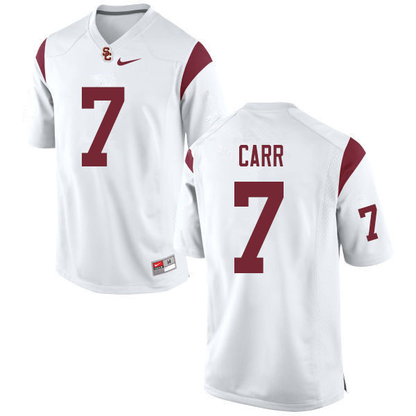 Men #7 Stephen Carr USC Trojans College Football Jerseys Sale-White